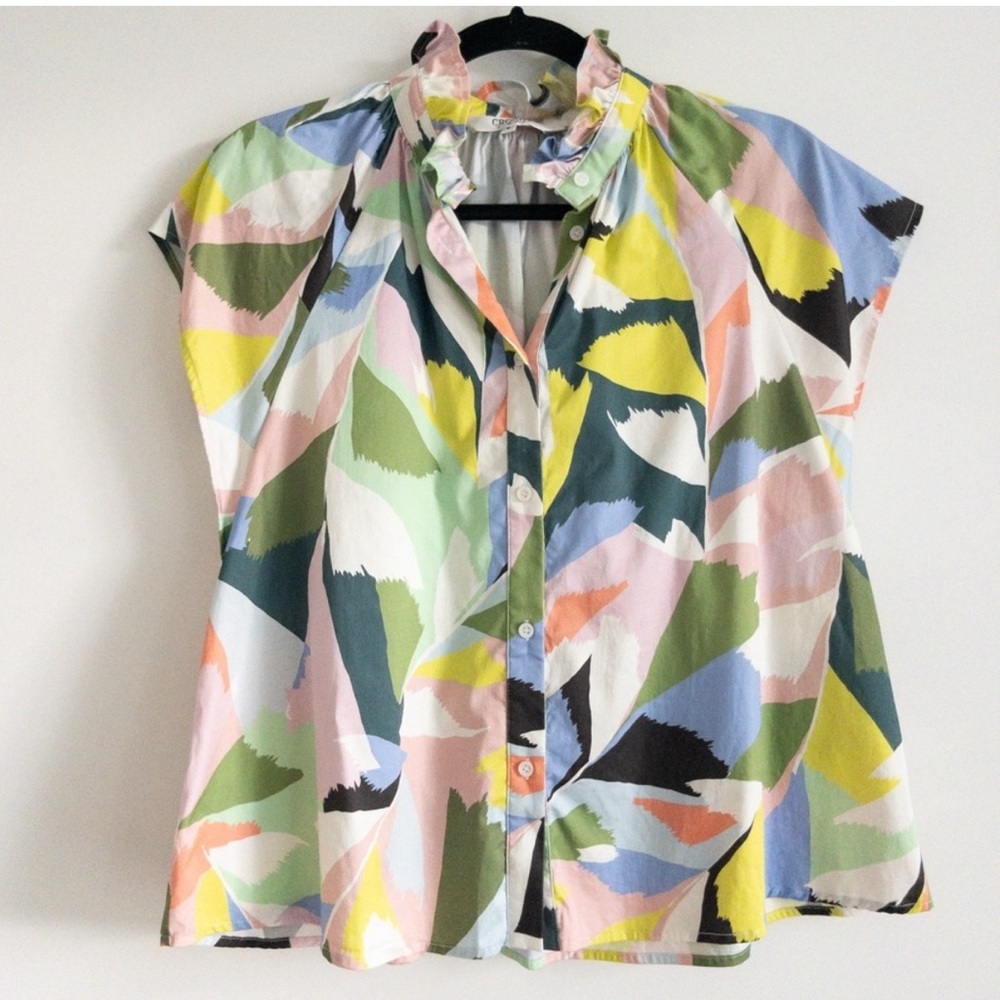 Crosby by mollie Burch Billie blouse Multicolor Abstract Women's Top